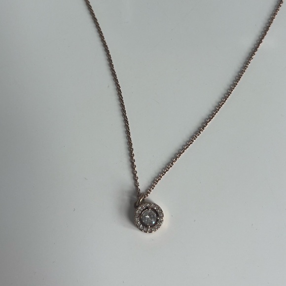 COACH rose gold/sparkle circular necklace - Picture 4 of 8